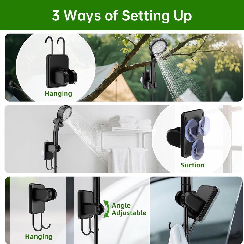 Portable Camping Shower – 6000mAh Rechargeable Battery with Digital Display