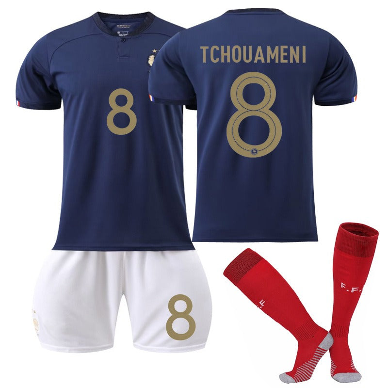 France National Team Jersey Set – World Cup Edition (Mbappé #10, Benzema #19, Dembélé #11, Giroud #9)
