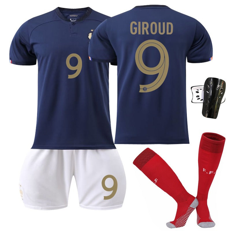 France National Team Jersey Set – World Cup Edition (Mbappé #10, Benzema #19, Dembélé #11, Giroud #9)