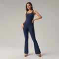 Horn Yoga Jumpsuit – Body Shaping Fitness Suit with Elastic Back & Sleek Fit