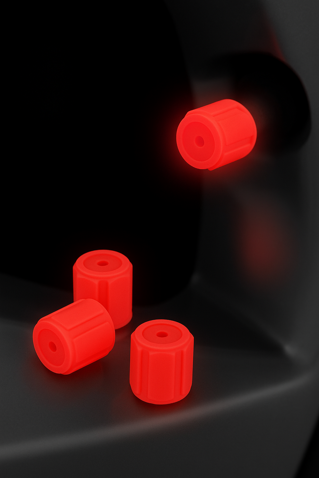 Neon Glow Tire Valve Caps –  Cars, Motorcycles & Bikes - Glow in the Dark