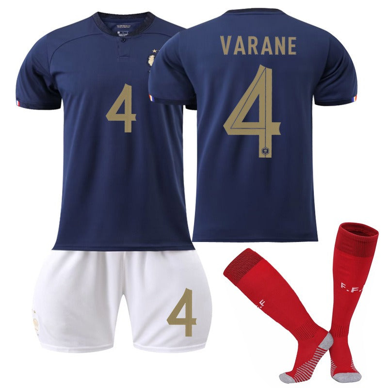 France National Team Jersey Set – World Cup Edition (Mbappé #10, Benzema #19, Dembélé #11, Giroud #9)