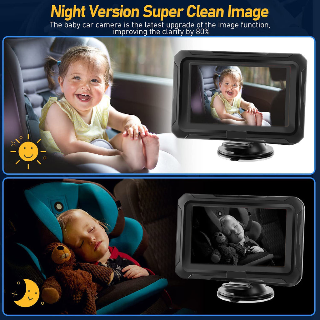 4.3" HD Car Baby Monitor - Easy install Rear Seat Camera For Parents