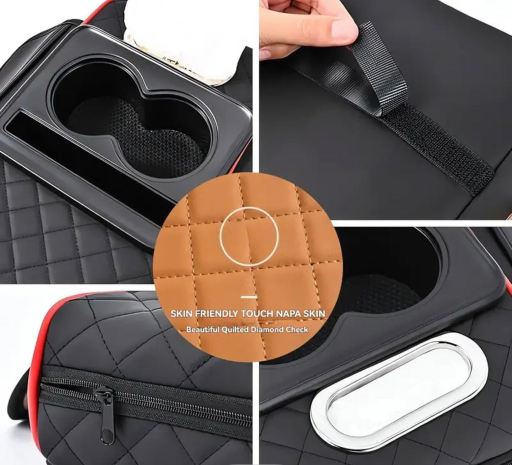 Luxury Car Armrest Storage Box – Heightening Pad with Cup Holder & Organizer