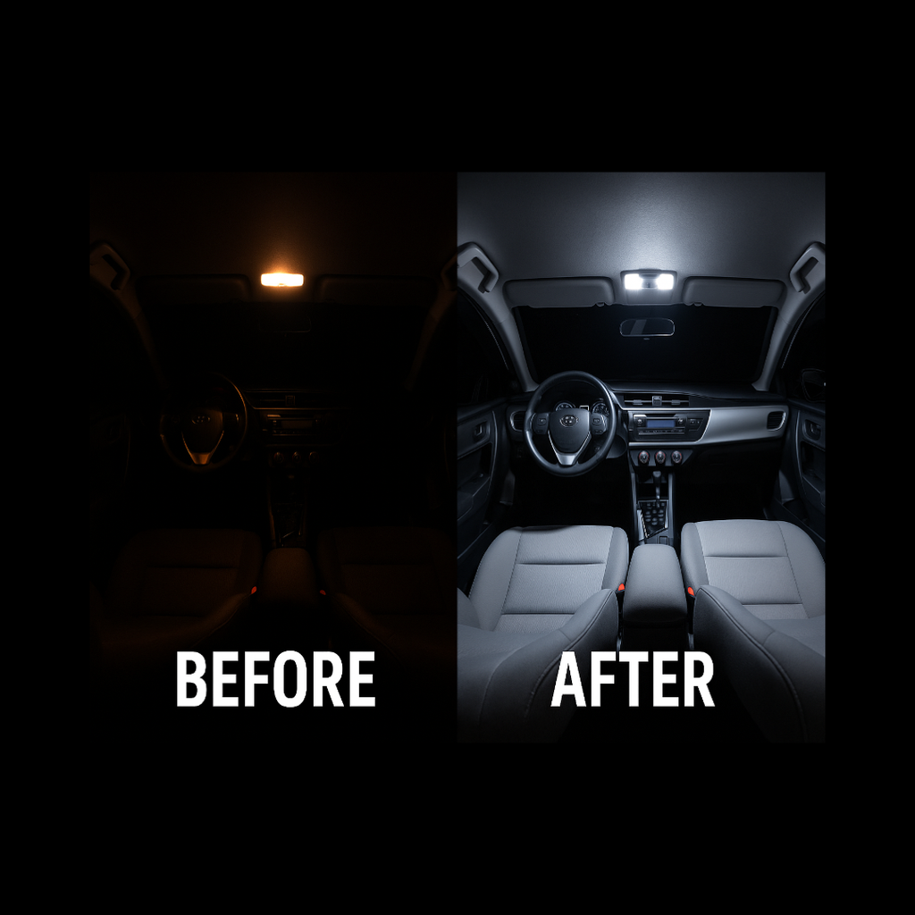 42PCS 12V LED Interior Car Light Kit – Super Bright 6000K White Light Upgrade